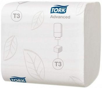 114271 Торк Адвансед Листовая туалетная бумага, 2-сл., белая, 242 л/упак.
