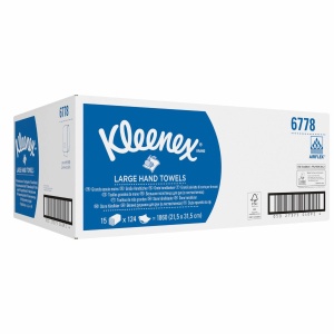 Бумажные полотенца в пачках 6778 Kleenex двухслойные s-сложения