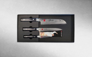 Подарочный набор из трех ножей Kasumi Damascus