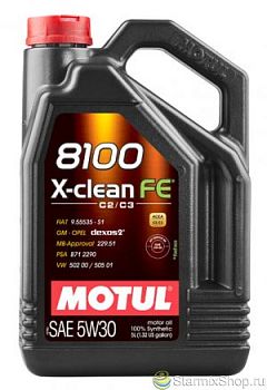 Моторное масло MOTUL 8100 X-clean FE 5W30 (5 л.)