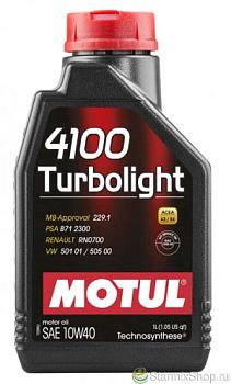 Моторное масло MOTUL 4100 Turbolight 10W-40 (1 л.)