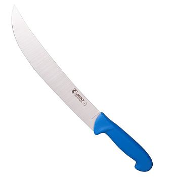 Нож разделочный изогнутый JERO P3 26 см синяя рукоять