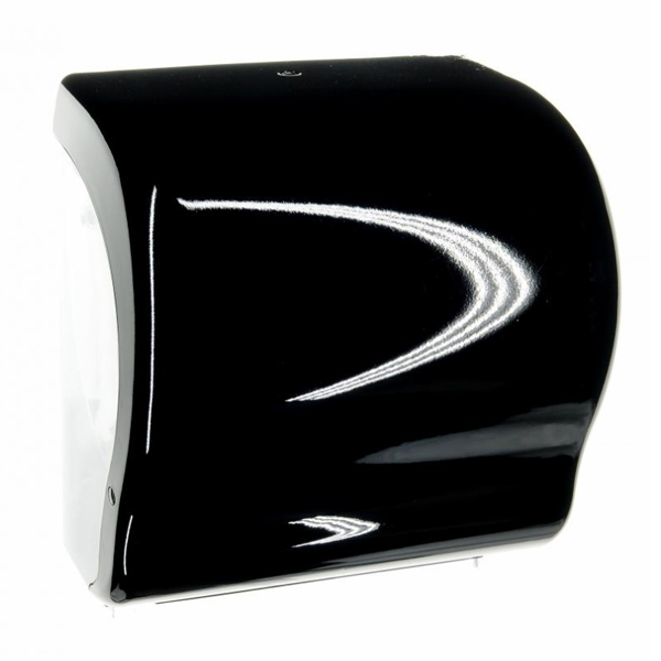 Автоматический диспенсер бумажных полотенец в рулонах MERIDA PIANO BLACK LINE Lux Cut CUC351