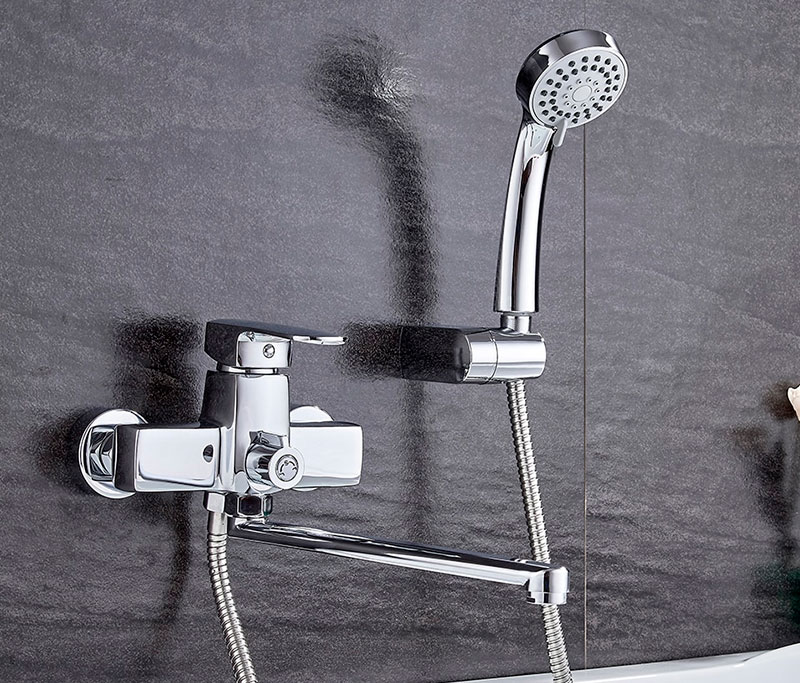 СМЕСИТЕЛЬ ВАННА LEDEME L2254, ДЛИННЫЙ ИЗЛИВ