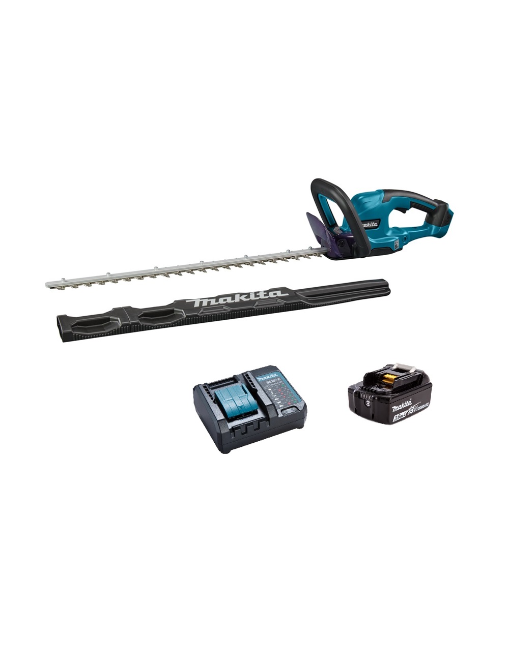 Кусторез аккумуляторный Makita DUH607F001 LXT 18В, 250 Вт, 60 см, 2700 рез/мин, диам.раскрытия15 мм, (BL1830B, DC18WC)