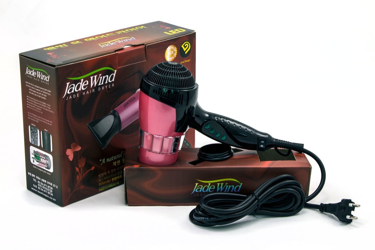 Фен с нефритом Jade Wind (розовый)
