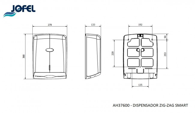 Диспенсер листовых полотенец Jofel АН37600