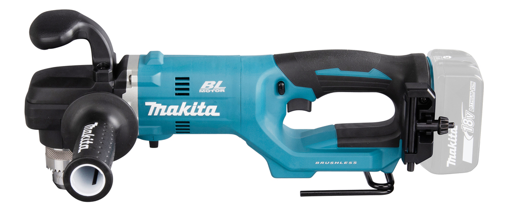 Угловая дрель аккумуляторная Makita DDA450ZK LXT 18В, 25 Нм, 1400 об/мин, без акб и ЗУ