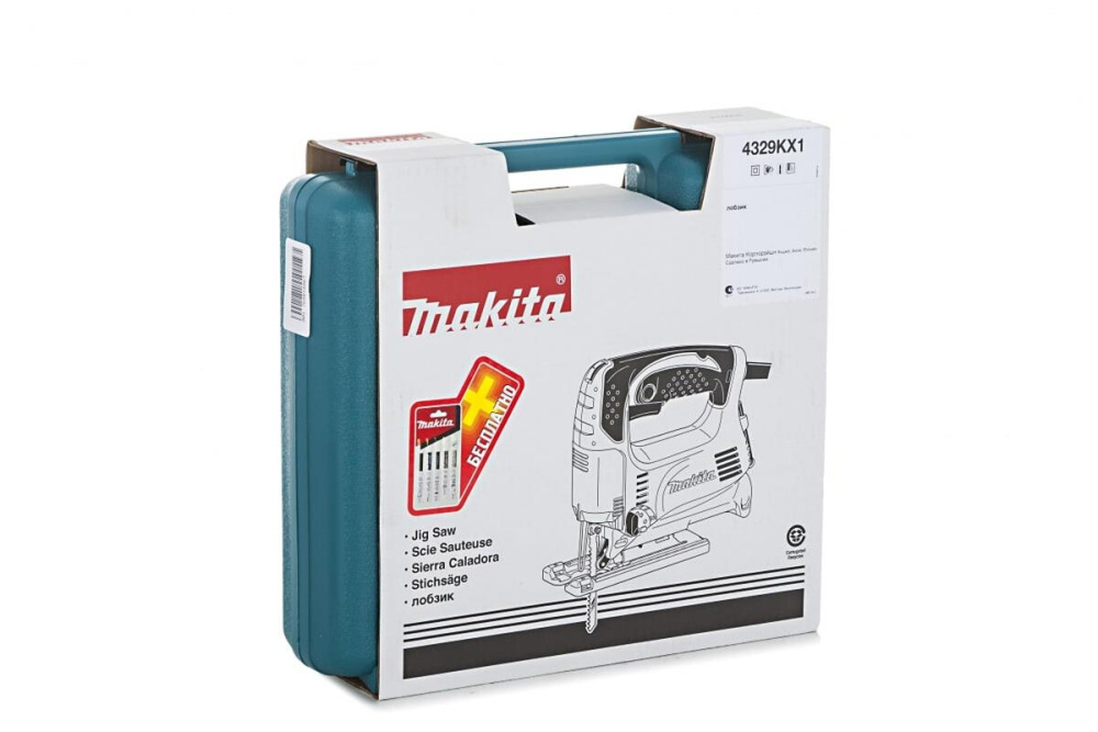 Лобзик электрический Makita 4329KX1 450 Вт, 65 мм, 500-3100 об/мин, набор A-86898