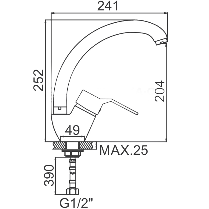 СМЕСИТЕЛЬ LEDEME L5963 ДЛЯ КУХНИ