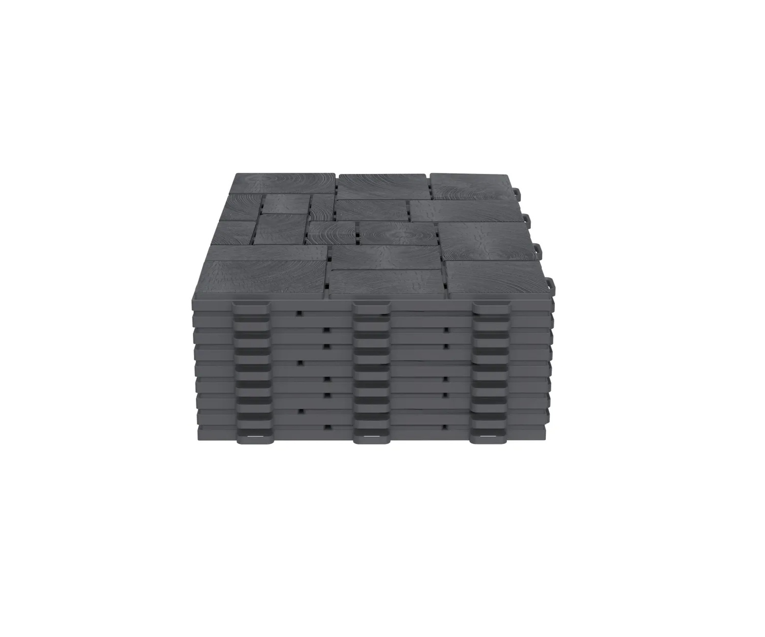 Плитка модульная «Брус» (садовая) (9шт, 1м2) (графит)