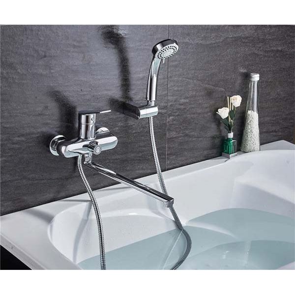 СМЕСИТЕЛЬ ДЛЯ ВАННЫ И ДУША LEDEME L2260, ДЛИННЫЙ ИЗЛИВ L-30