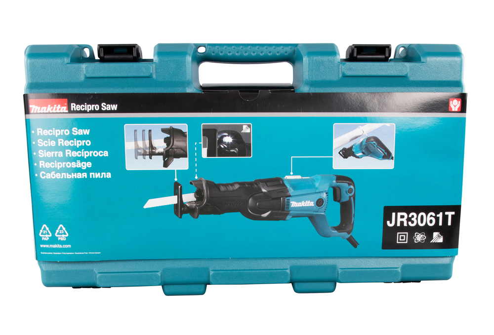 Пила сабельная электрическая Makita JR3061T 1250 Вт, 0–3000 об/мин, 32 мм