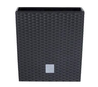 Кашпо для цветов Prosperplast Rato Low 32+21л,антрацит