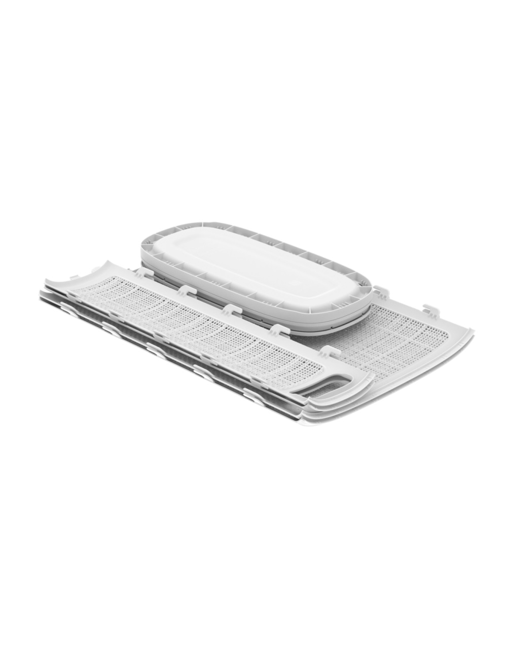 Плетёная корзина для белья сборная «Лён» 45 л (43х20х60 см) белый