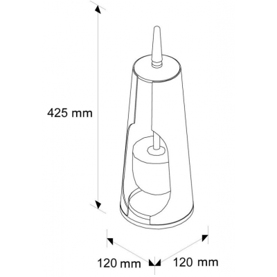 Ершик для унитаза напольный MERIDA SZ1MS, матовый