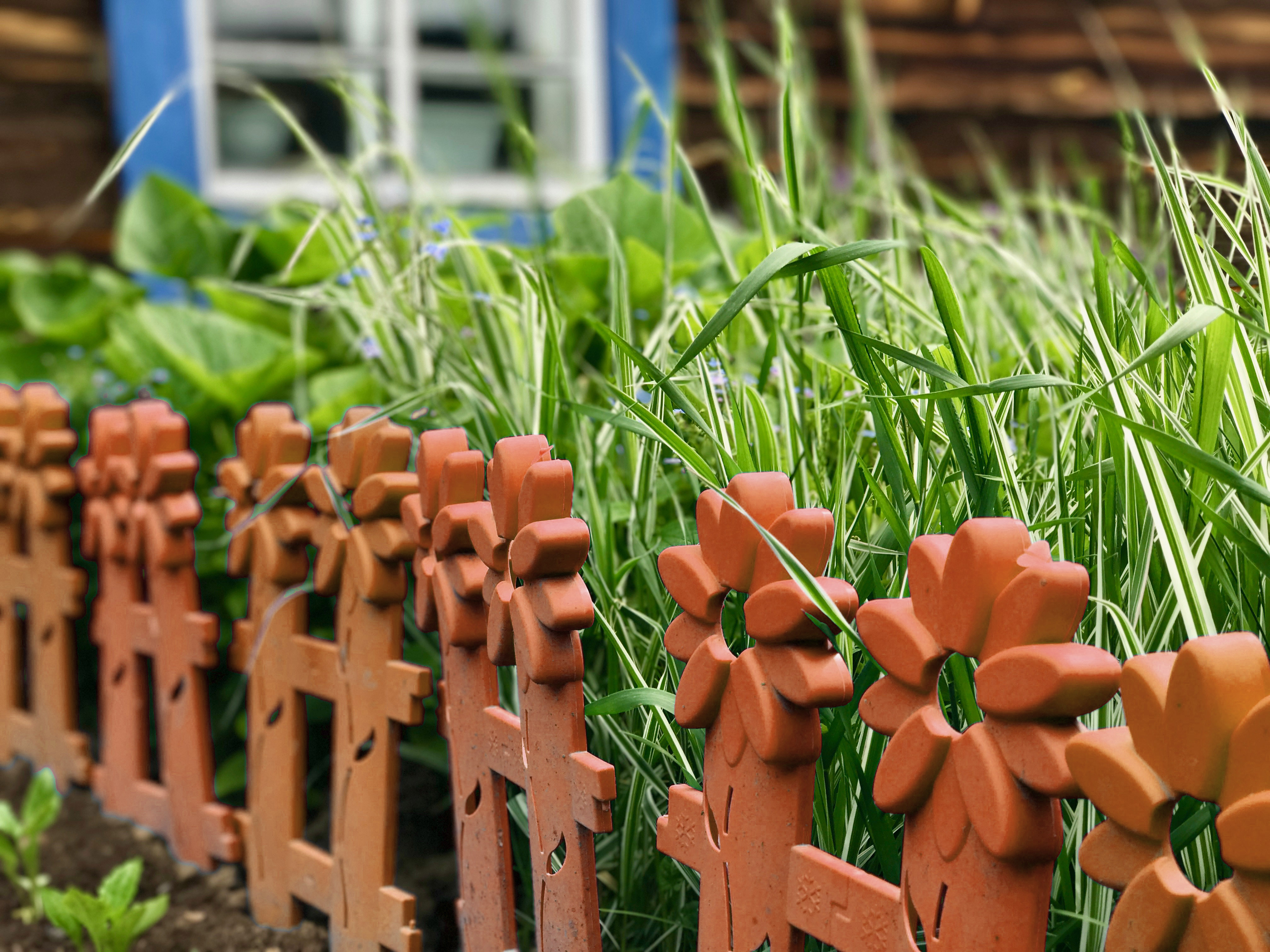 Заборчик декоративный "Ромашка" L-130см, 5 секций 41x26см