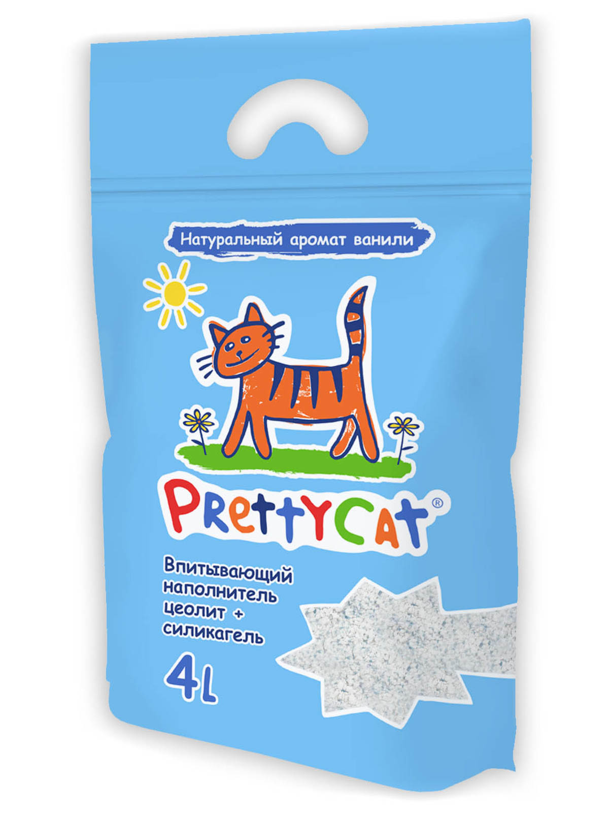 PrettyCat наполнитель глиняный впитывающий с део-кристаллами Aroma Fruit 2 кг (4 литра)