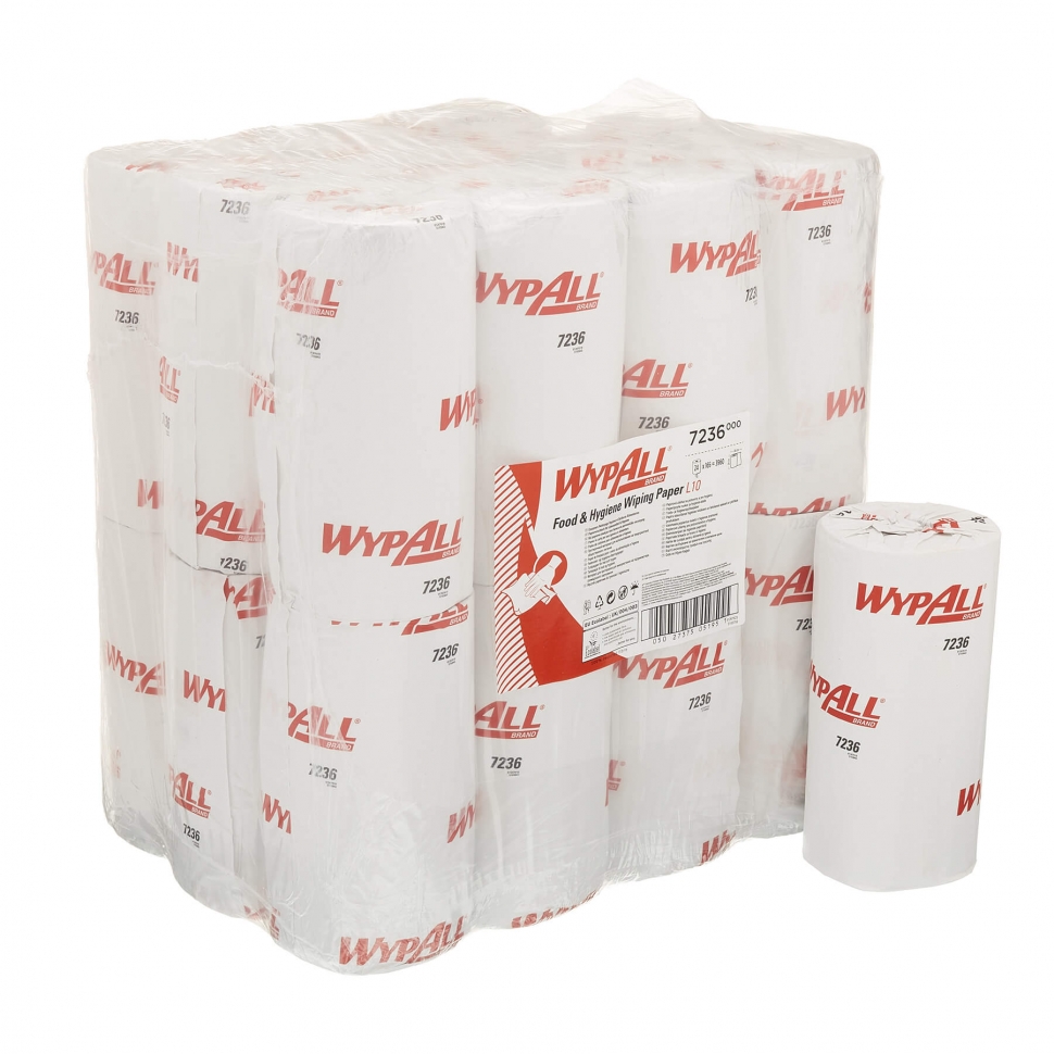 Протирочный материал в рулонах Kimberly-Clark WypAll L10 7236, однослойный