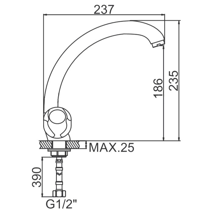 СМЕСИТЕЛЬ ДЛЯ КУХНИ LEDEME L4226-2