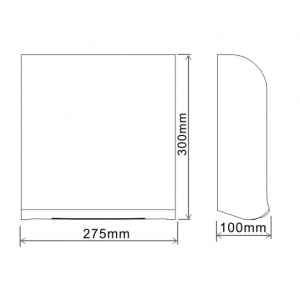 Сушилка для рук MERIDA SLIMSTAR, матовая нержавеющая сталь EIM105