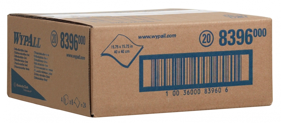 Микрофибра в пачках Kimberly-Clark WypAll Microfibre Cloth 8396, зеленый