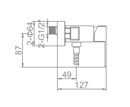 СМЕСИТЕЛЬ ДЛЯ ДУША LEDEME L72033 НЕРЖАВЕЮЩАЯ СТАЛЬ