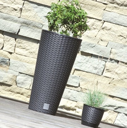 Кашпо для цветов Prosperplast Rato Tubus 64+35л, венге