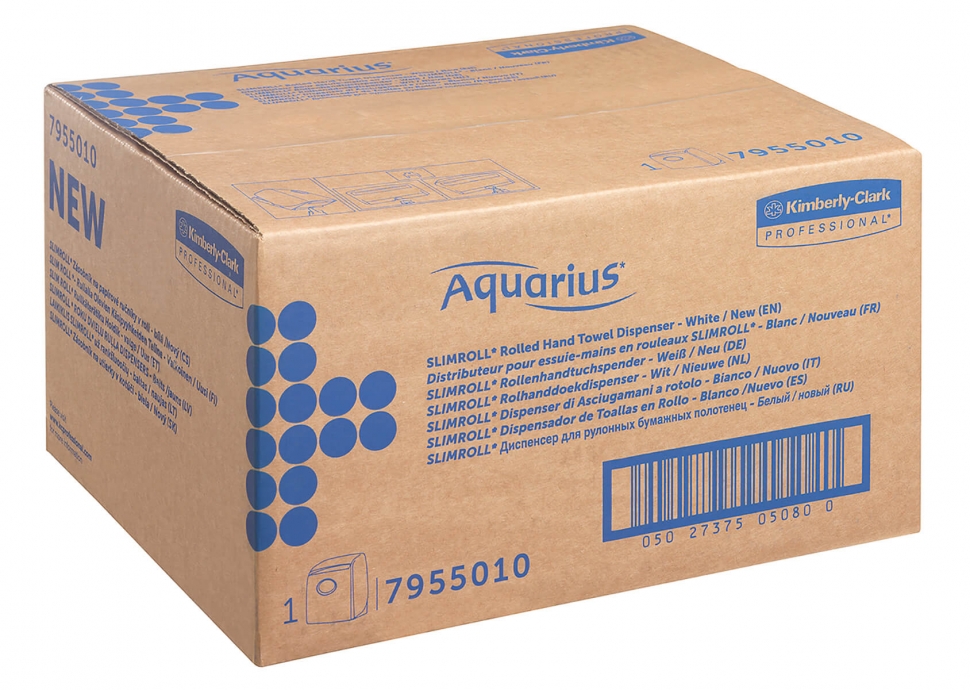Диспенсер для рулонных полотенец Kimberly-Clark Aquarius Slimroll 7955