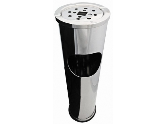 Урна G-teq с пепельницей нержавеющая сталь 8л (140х560мм)