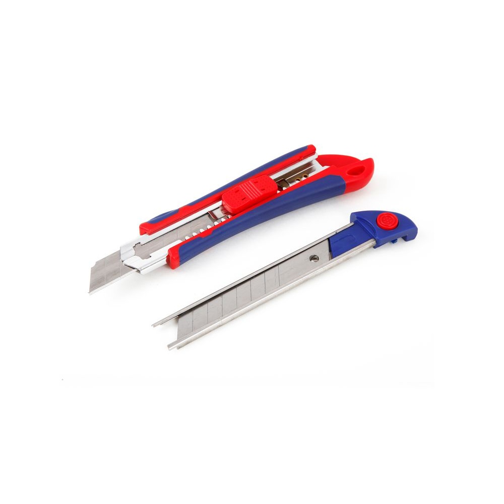 Нож  с автофиксацией 18 мм +5 лезвия, и автозагрузкой лезвий WORKPRO