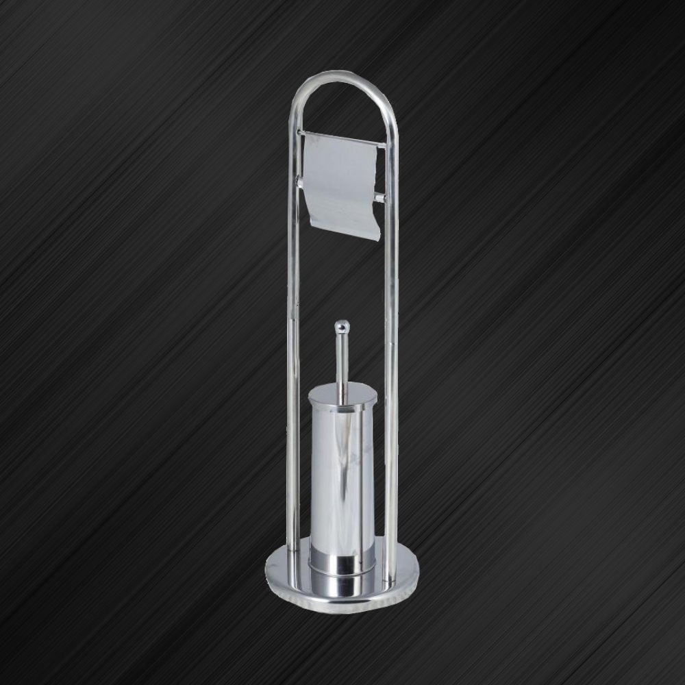 Держатель для бумаги и ершика напольный металлический "SOLINNE", 11163