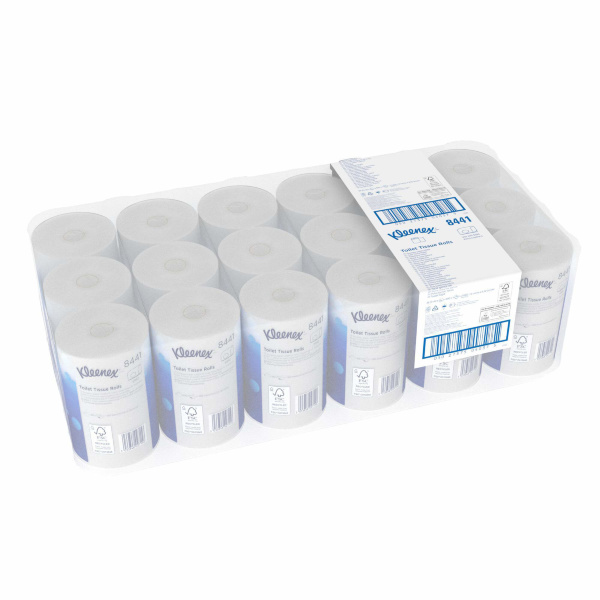 Туалетная бумага в стандартных рулонах Kimberly-Clark Kleenex Professional двухслойная 600 8441