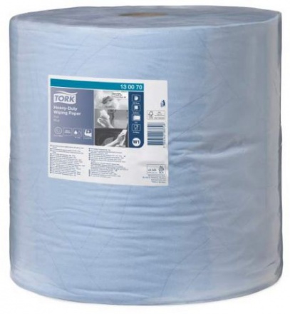 Tork протирочная бумага повышенной прочности в рулоне голубая 130070