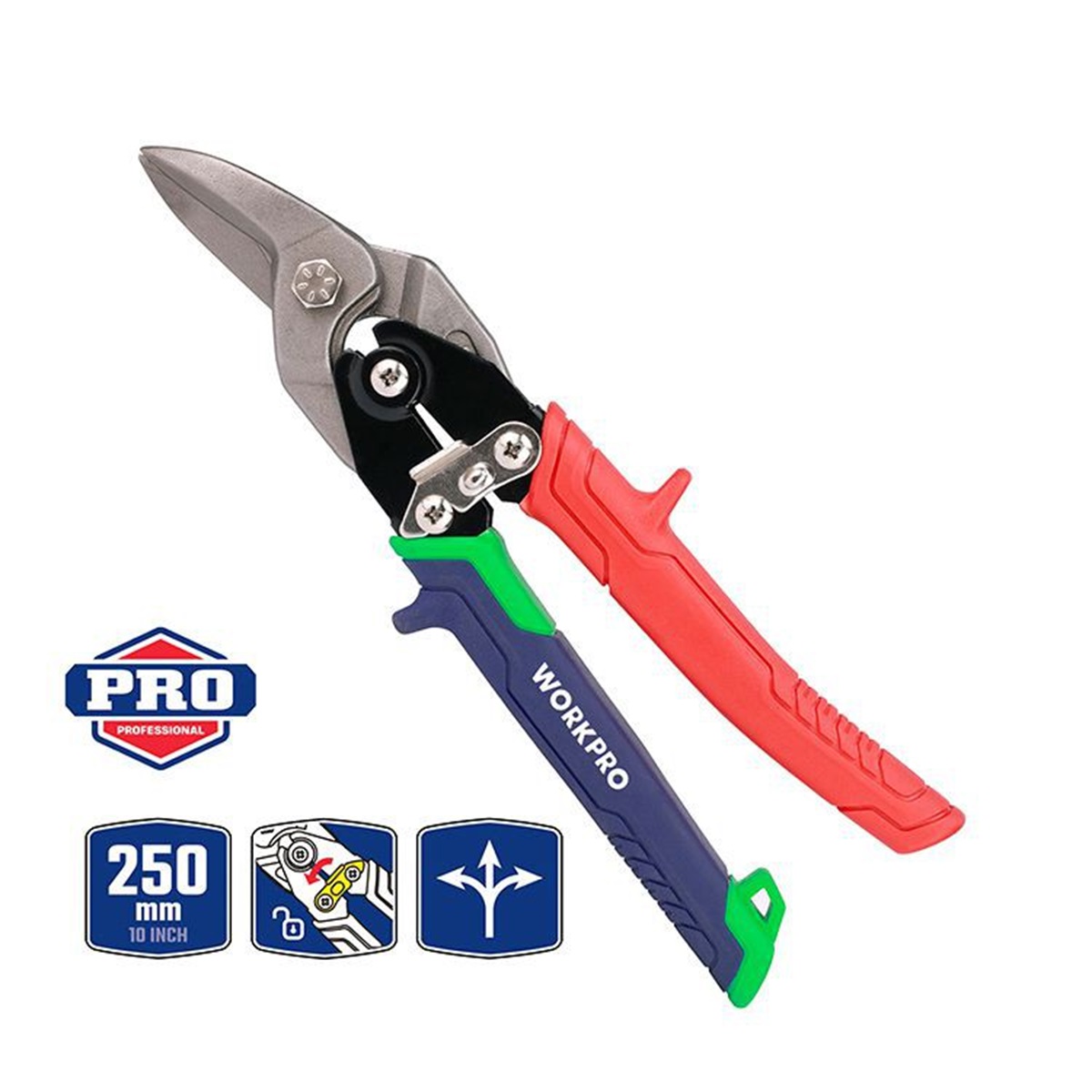 Ножницы по металлу 250 мм правые CR-Мо WORKPRO
