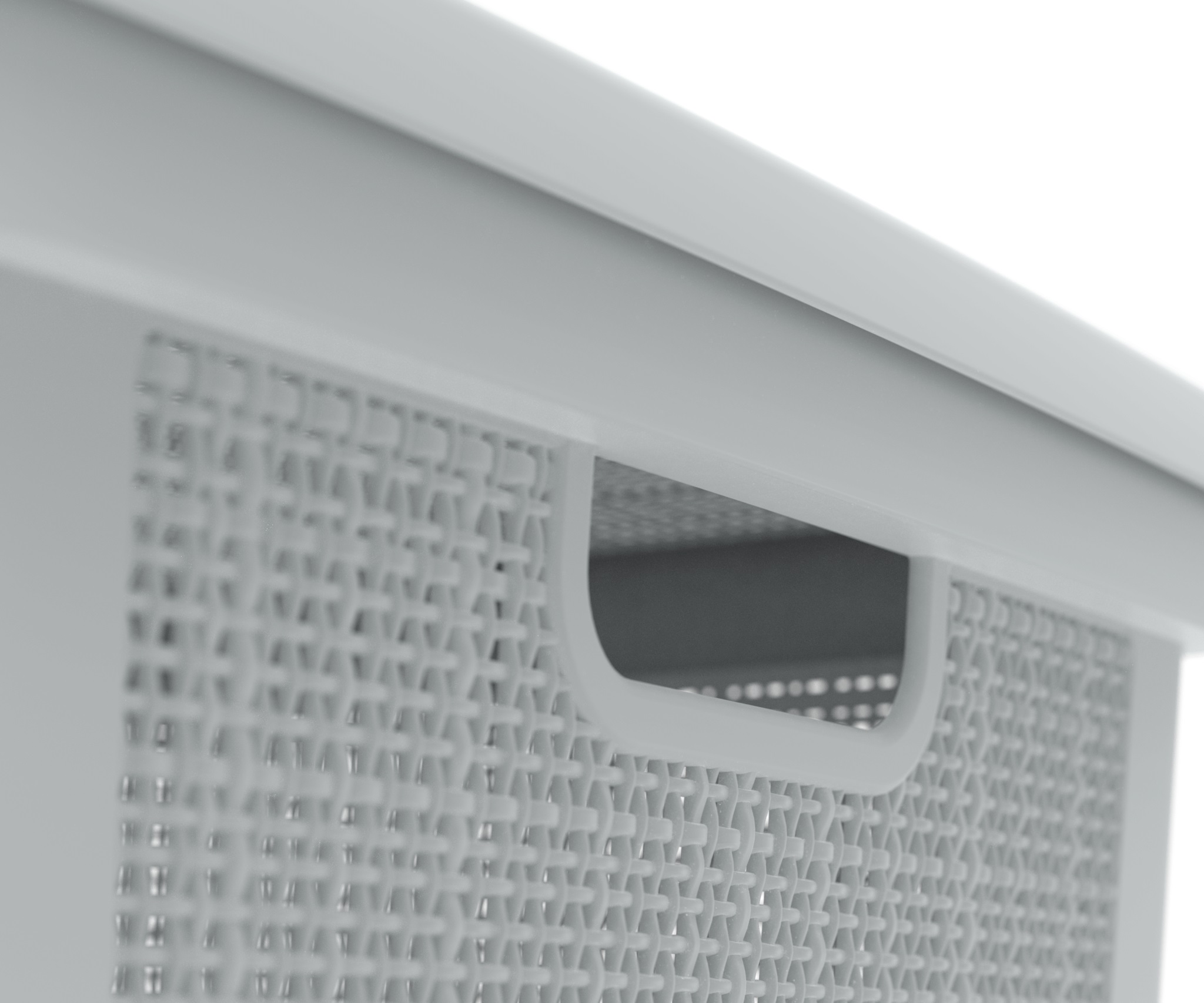 Плетёная корзина для хранения с крышкой «Лён» 65 л (568х400х391 мм) серый