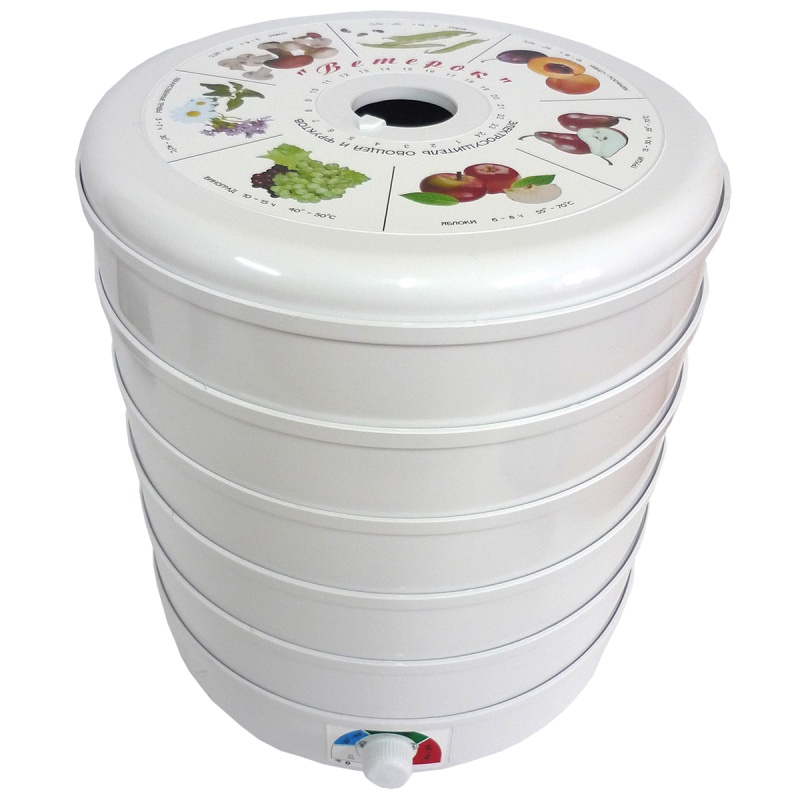 Электросушилка для овощей и фруктов "Ветерок" 30 см 5 поддонов