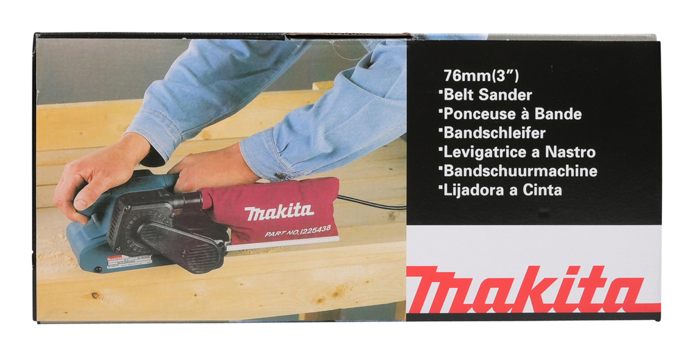 Ленточная шлифовальная машина электрическая  Makita 9911K 650 Вт, 76х457 мм, 75-270 м/мин