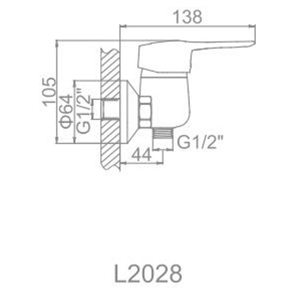 СМЕСИТЕЛЬ ДЛЯ ДУША LEDEME L2028