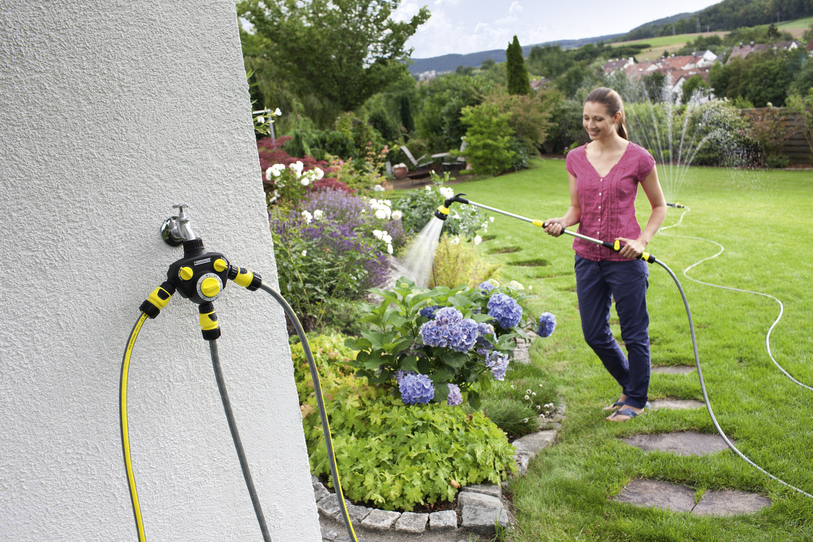 Таймер для полива Karcher WT 2 + распределитель 3-х канальный