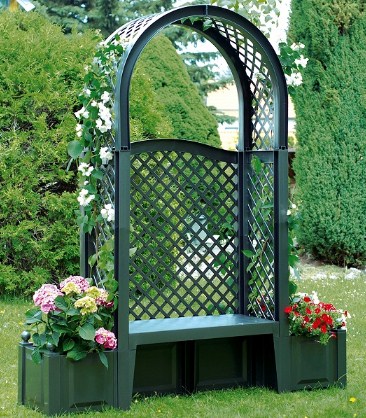 Садовая скамейка KHW Амстердам, зеленая