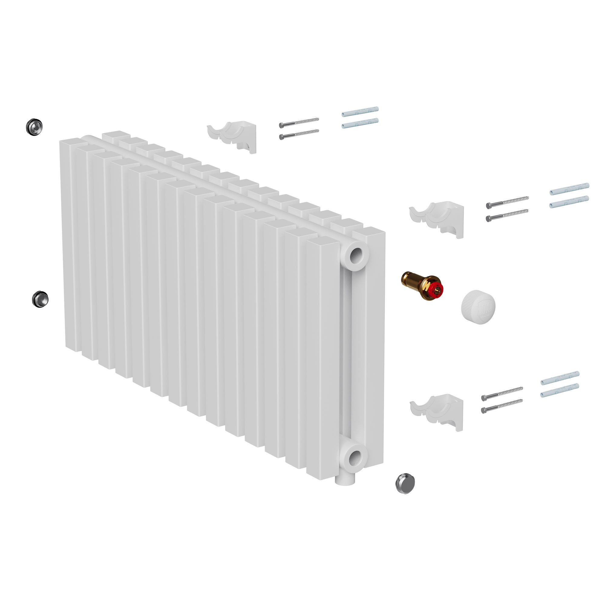 Дизайн-радиатор Royal Thermo Shift Q30 VC2030 - 14 секц. RAL9016