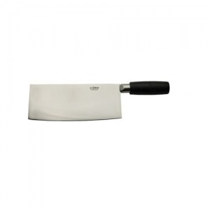 Китайский поварской Шеф нож 20 см, круглая черная рукоять ПОМ