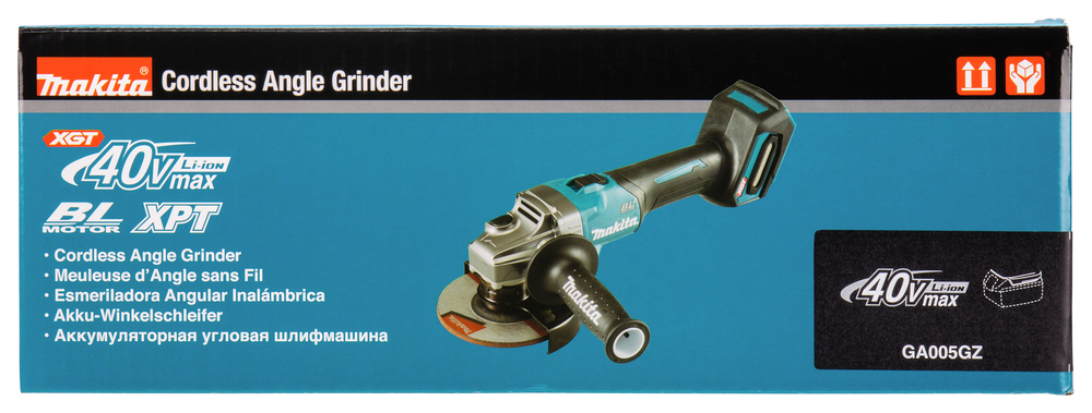 Угловая шлифмашина аккумуляторная Makita GA005GZ XGT BL 40В, 125 мм, 8500 об/мин, без акб и ЗУ