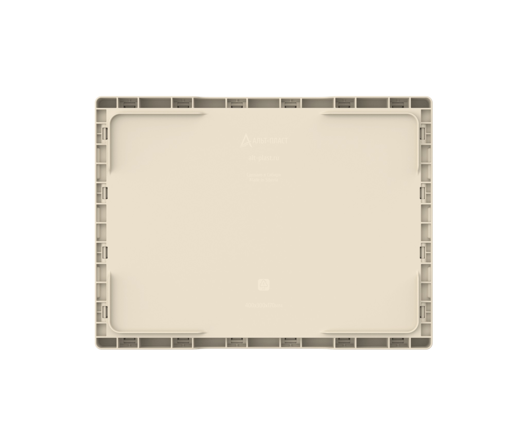 Ящик складной с кнопками-фиксаторами слоновая кость АП 484, комплект 14 штук