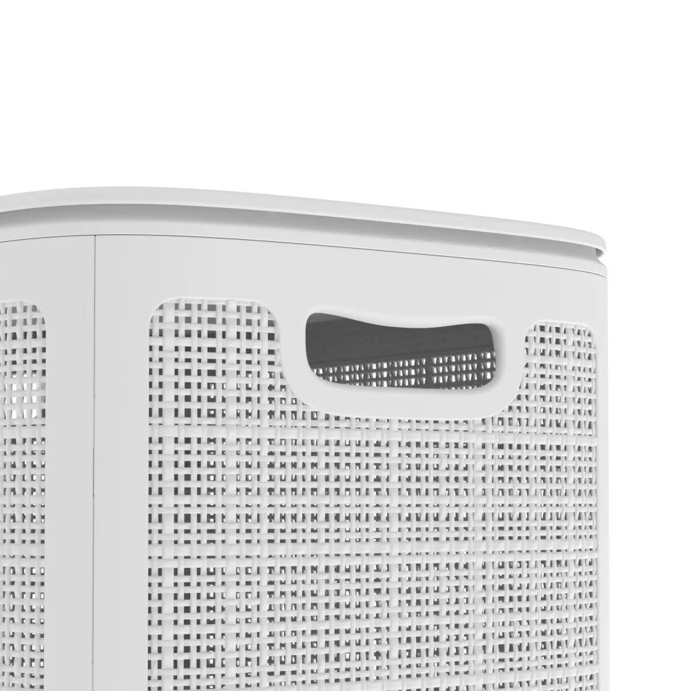 Плетёная корзина для белья сборная «Лён» 100 л (43х32.1х80 см) белый