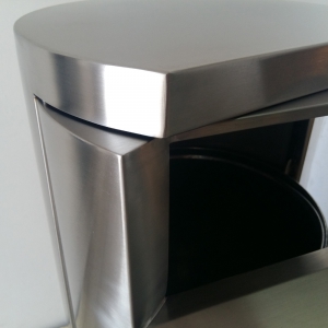 Мусорный бак, запираемый MERIDA, матовый металл, 90х40 см KIM171