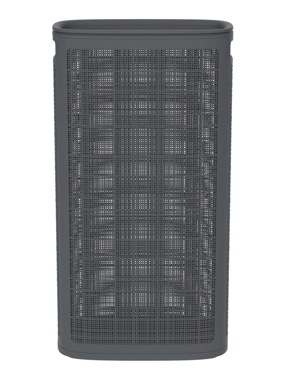 Плетёная корзина для белья сборная «Лён» 60 л (43х20х80 см) графит