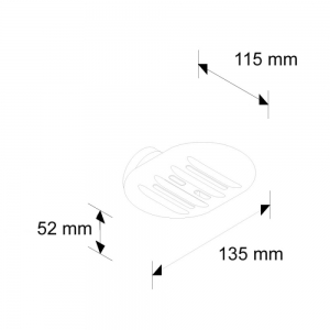 Мыльница подвесная MERIDA HOTEL MHA08, хромированная MHA08