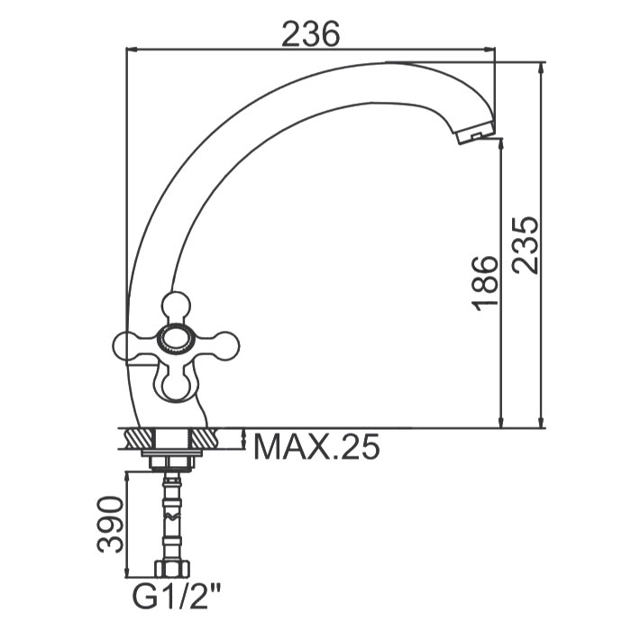 СМЕСИТЕЛЬ ДЛЯ КУХНИ LEDEME L4219-2